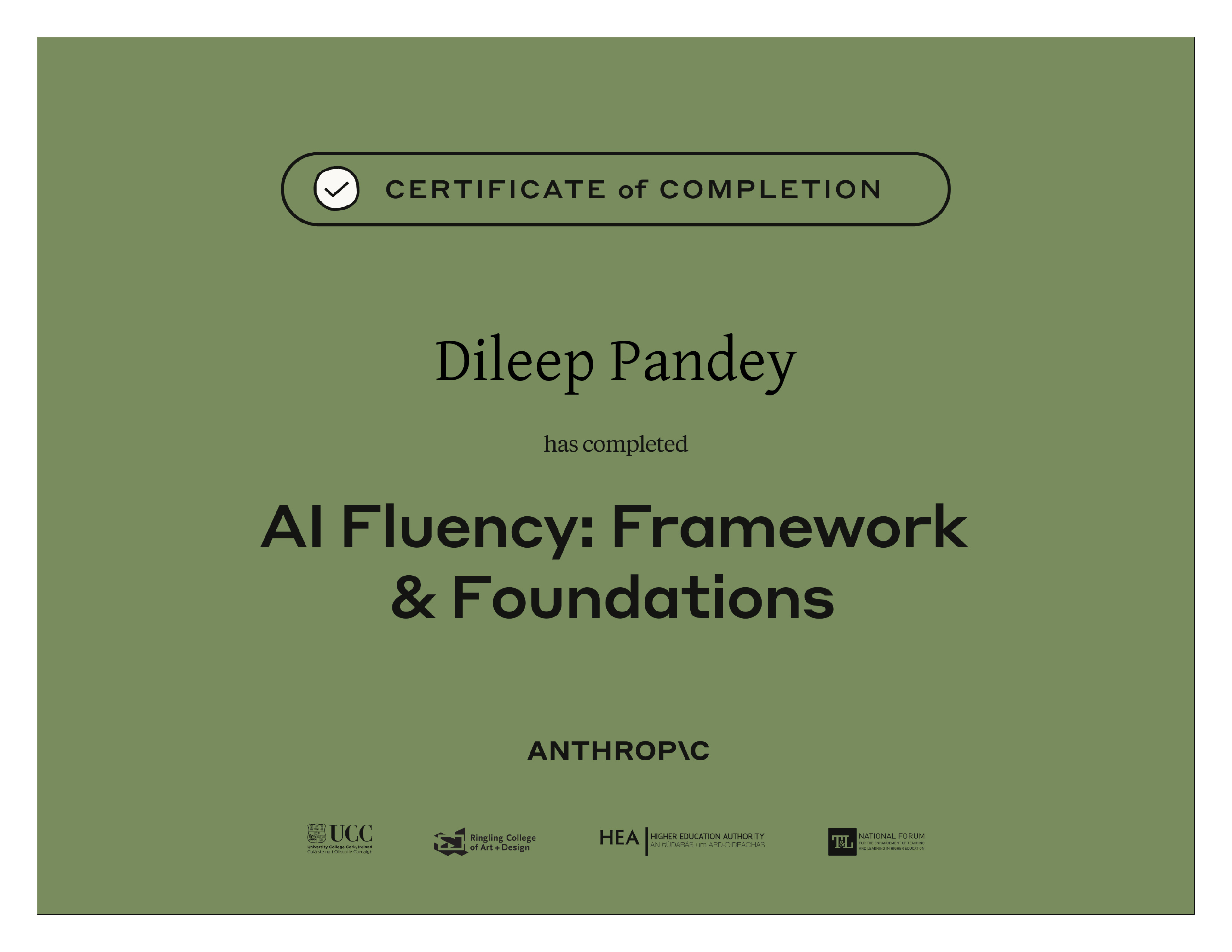 AI Fluency: Framework & Foundations Certificate